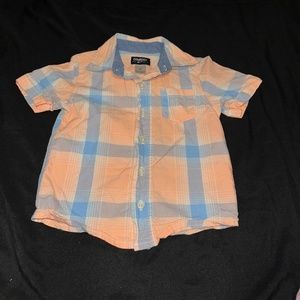 Osh Gosh Plaid Button Up Boys 2T cotton